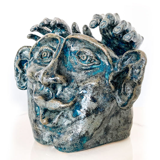Blue Face & Hands | Sculpture | Edition 1/1