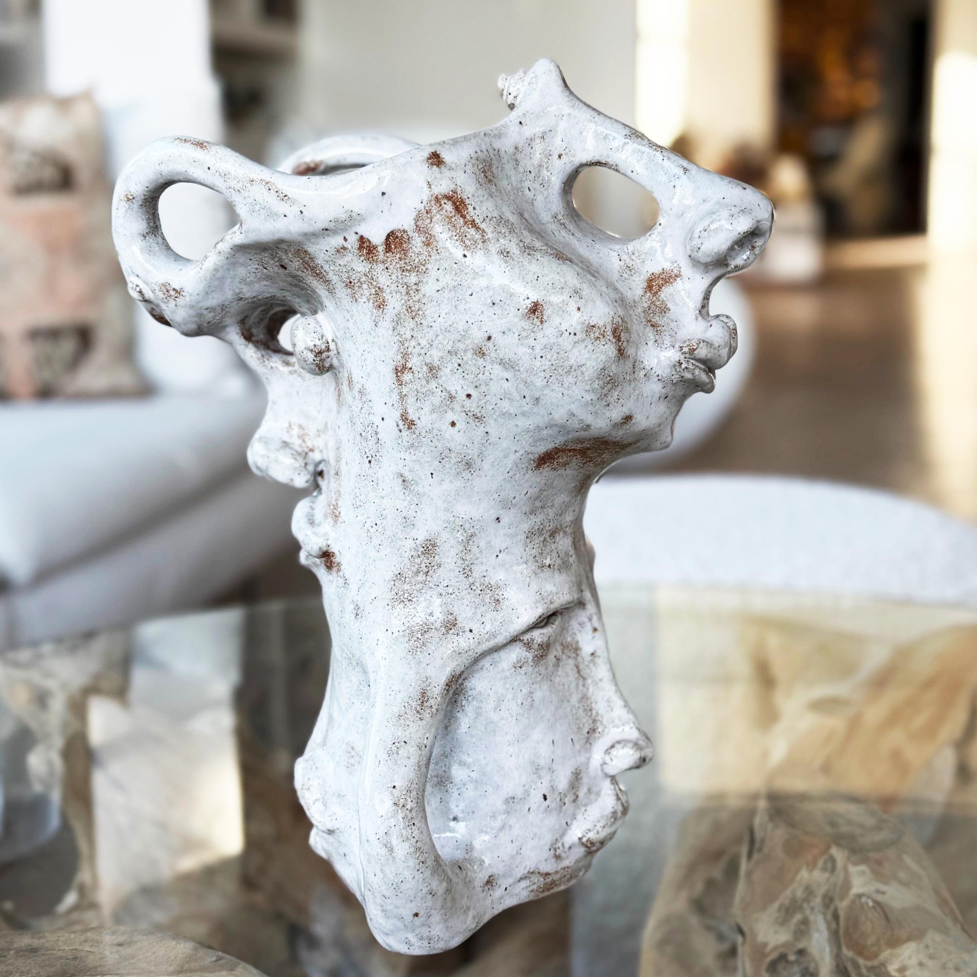 Unique white table sculpture for cool homes - home decor