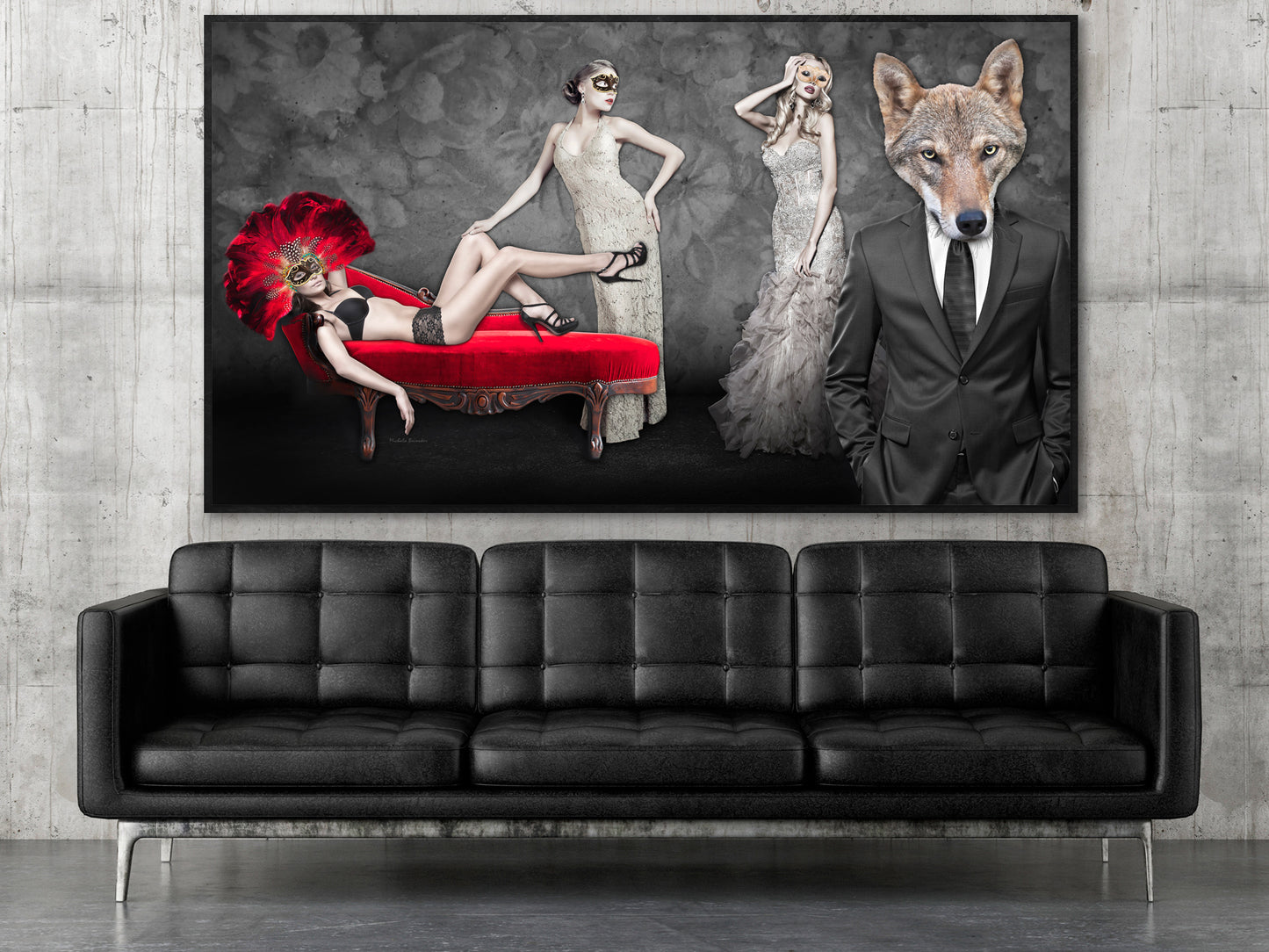 "Mr Fox" & his girls | 160x90 cm | edition of 7