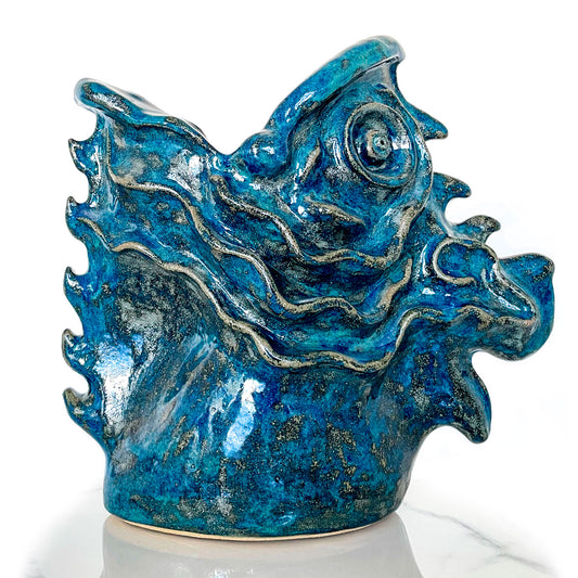 Blue Viking Fish - SCULPTURE - Edition of 1