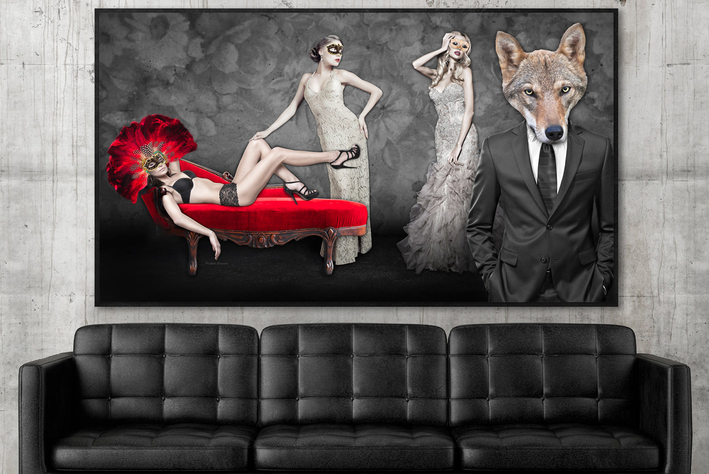 "Mr Fox" & his girls | 160x90 cm | edition of 7