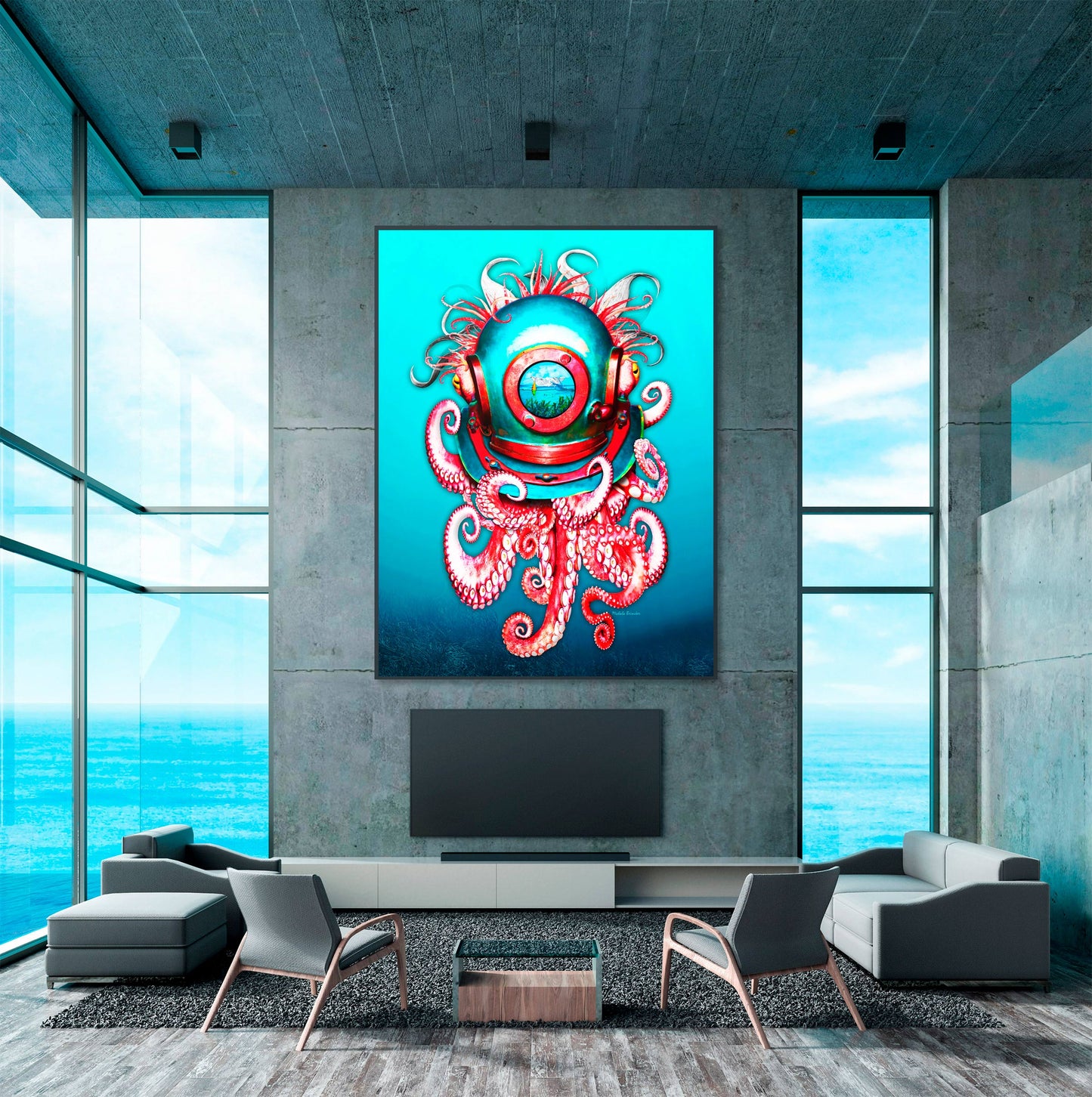 Mr. Octopus Bell | 160x120 cm | edition of 20